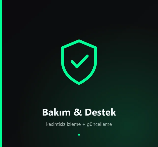 Bakım ve Destek